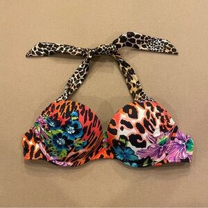 Victoria’s Secret Mixed Print Push Up Padded Bikini Top Size 34A